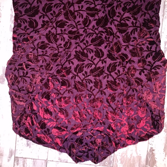 Vintage 90s Purple Sheer Turtleneck blouse Sz. M - Picture 6 of 8